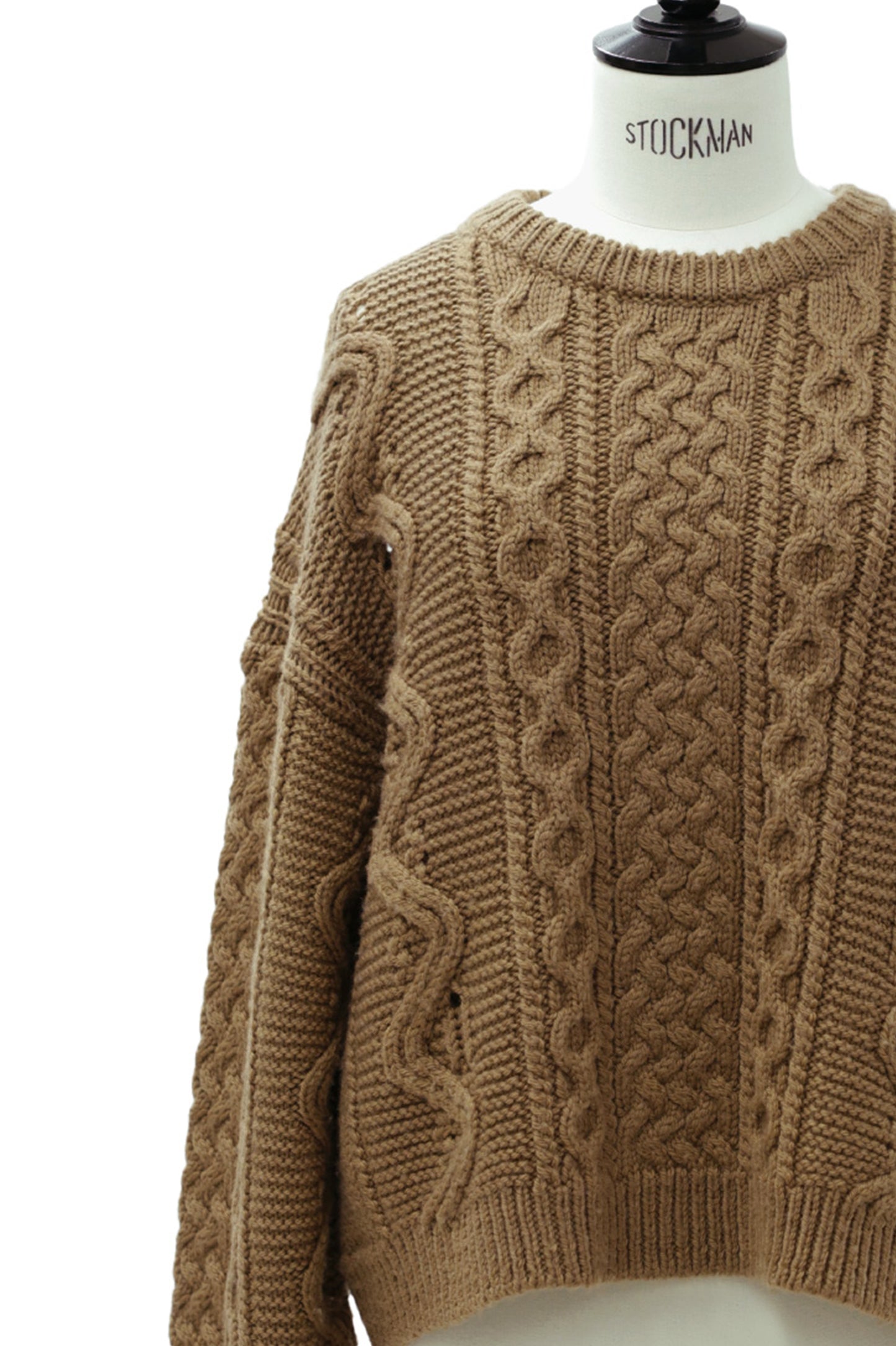 Bright40/ 24AW Pull en laine lavée Camel /CT24309