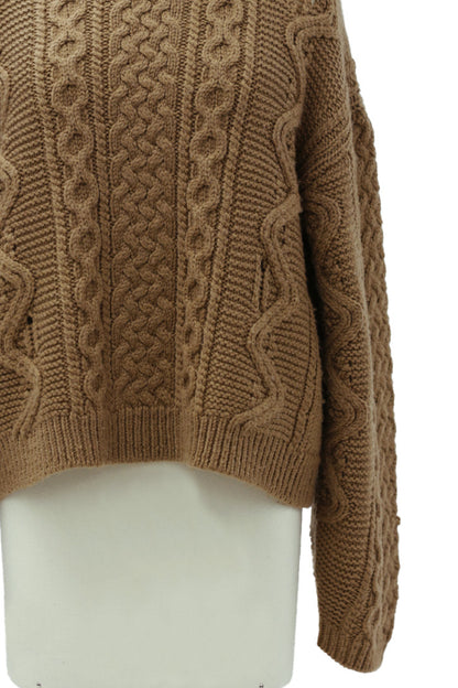 Bright40/ 24AW Pull en laine lavée Camel /CT24309