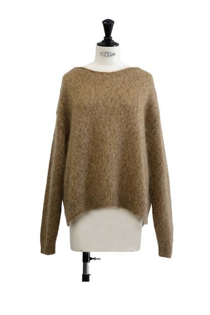 24AW Pull en soie mohair avec fentes latérales /CT24310