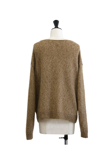 24AW Pull en soie mohair avec fentes latérales /CT24310