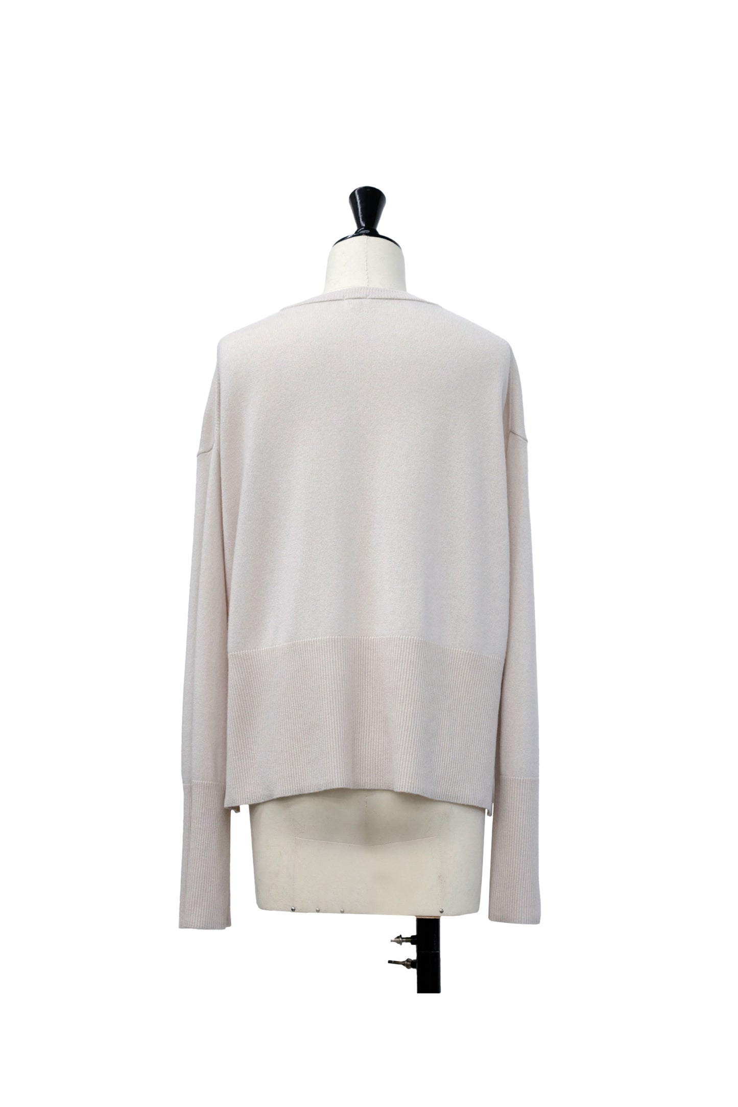 24AW Cashmere long rib pullover /CT24313