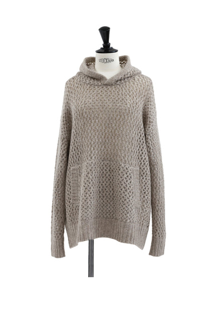 24AW Sweat à capuche en maille de laine d'alpaga  /CT24318