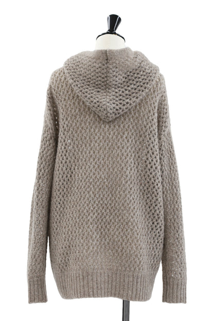 24AW Sweat à capuche en maille de laine d'alpaga  /CT24318