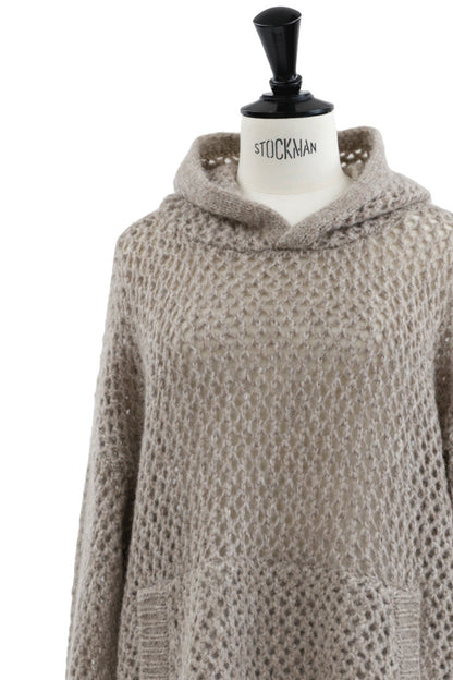 24AW Sweat à capuche en maille de laine d'alpaga  /CT24318