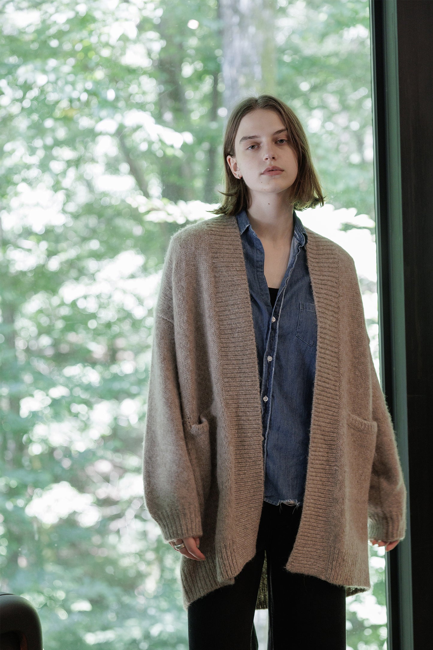 24AW Cardigan en laine et alpaga /CT24319