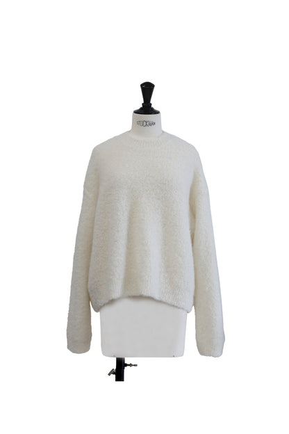 24AW Pull ample en laine d'alpaga bouclé  /CT24320