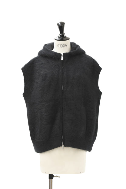 24AW Gilet à capuche en laine de renard laveur /CT24322