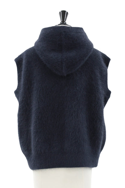 24AW Gilet à capuche en laine de renard laveur /CT24322