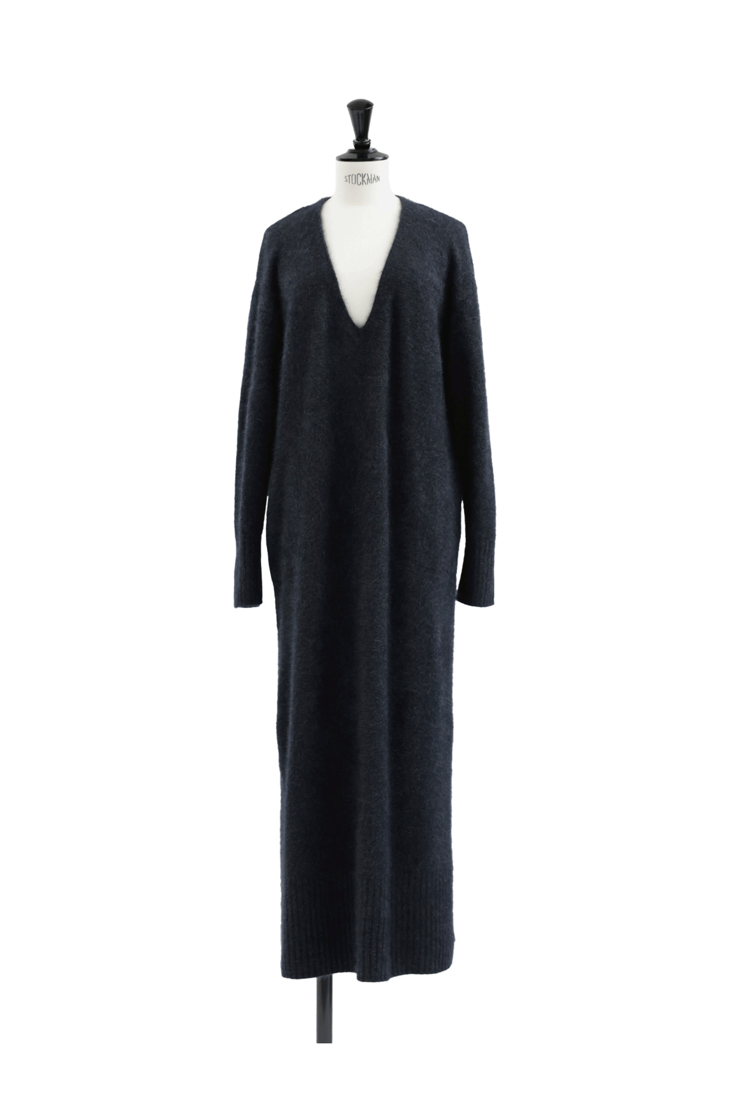 24AW Robe col V en renard laveur /CT24325