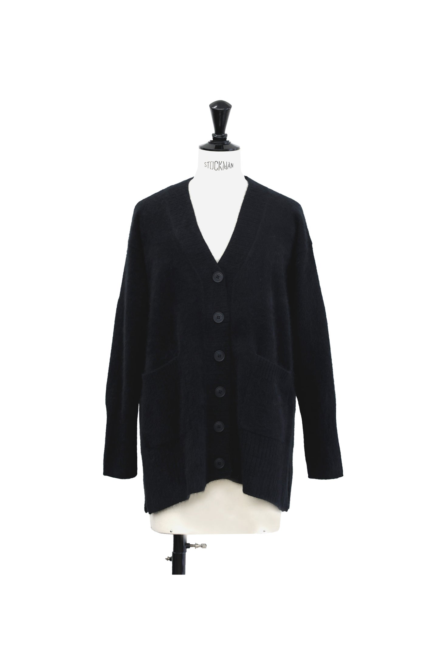 24AW Cardigan oversize en laine de renard et raton laveur  /CT24334