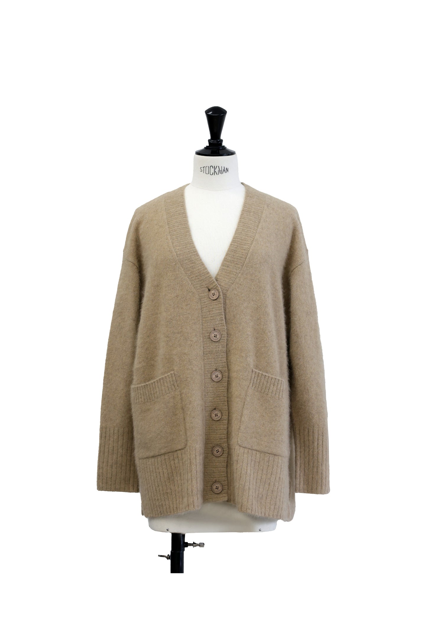 24AW Cardigan oversize en laine de renard et raton laveur  /CT24334