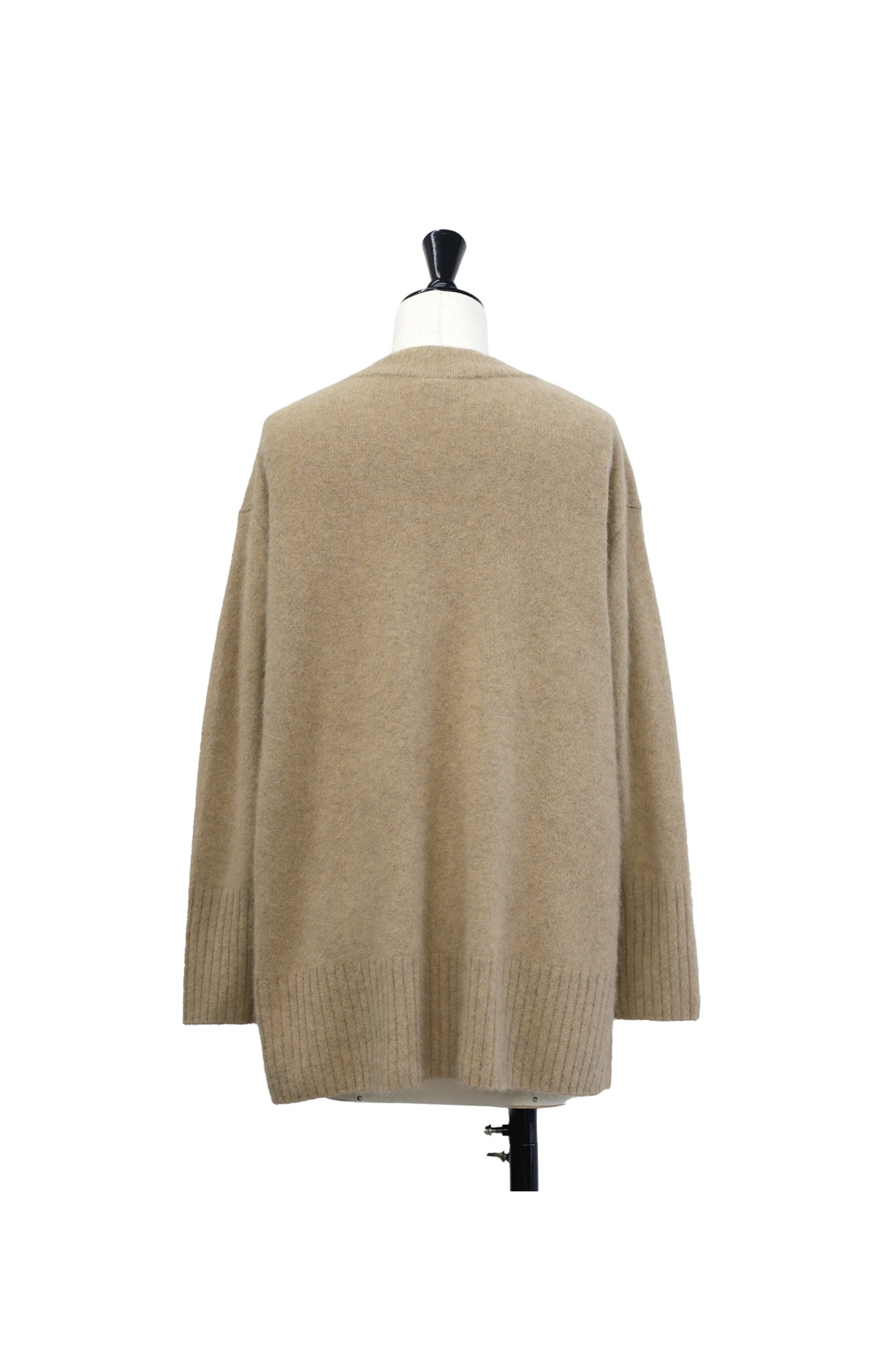 24AW Cardigan oversize en laine de renard et raton laveur  /CT24334