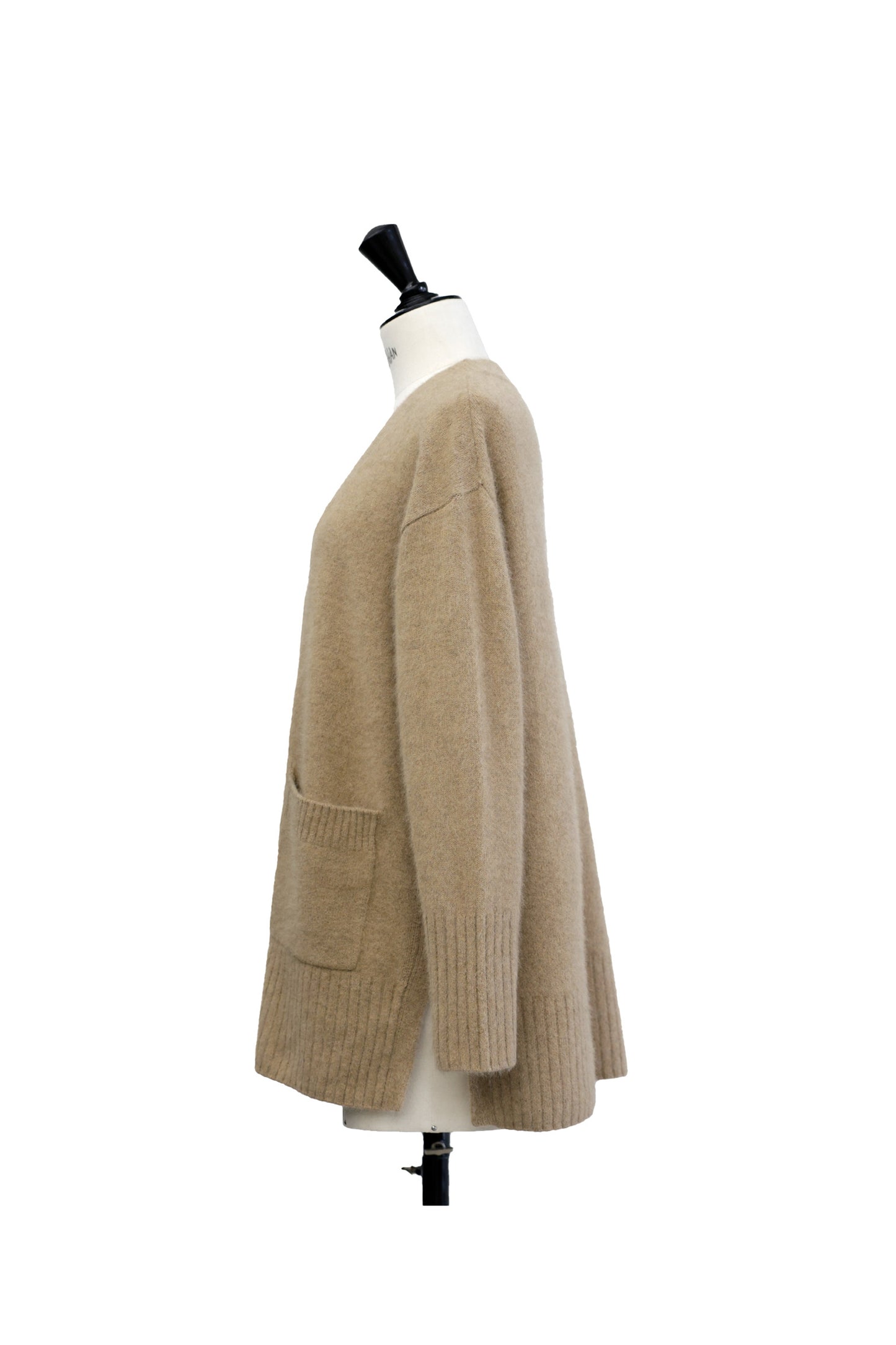 24AW Cardigan oversize en laine de renard et raton laveur  /CT24334