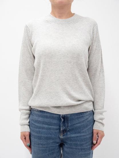 25SS Capsule Silk cashmere crew neck rib pullover /CT25109