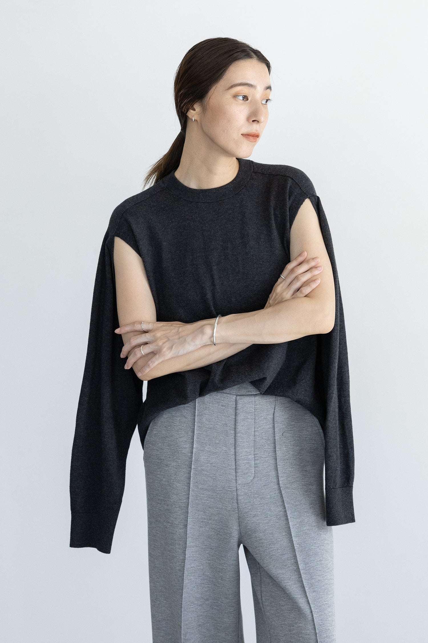 25AW Pull en coton et cachemire à double usage / CT25304
