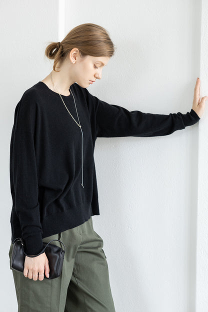 25AW wool raccoon oversize pullover /CT25311