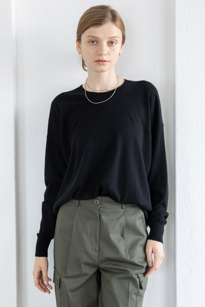 25AW wool raccoon oversize pullover /CT25311