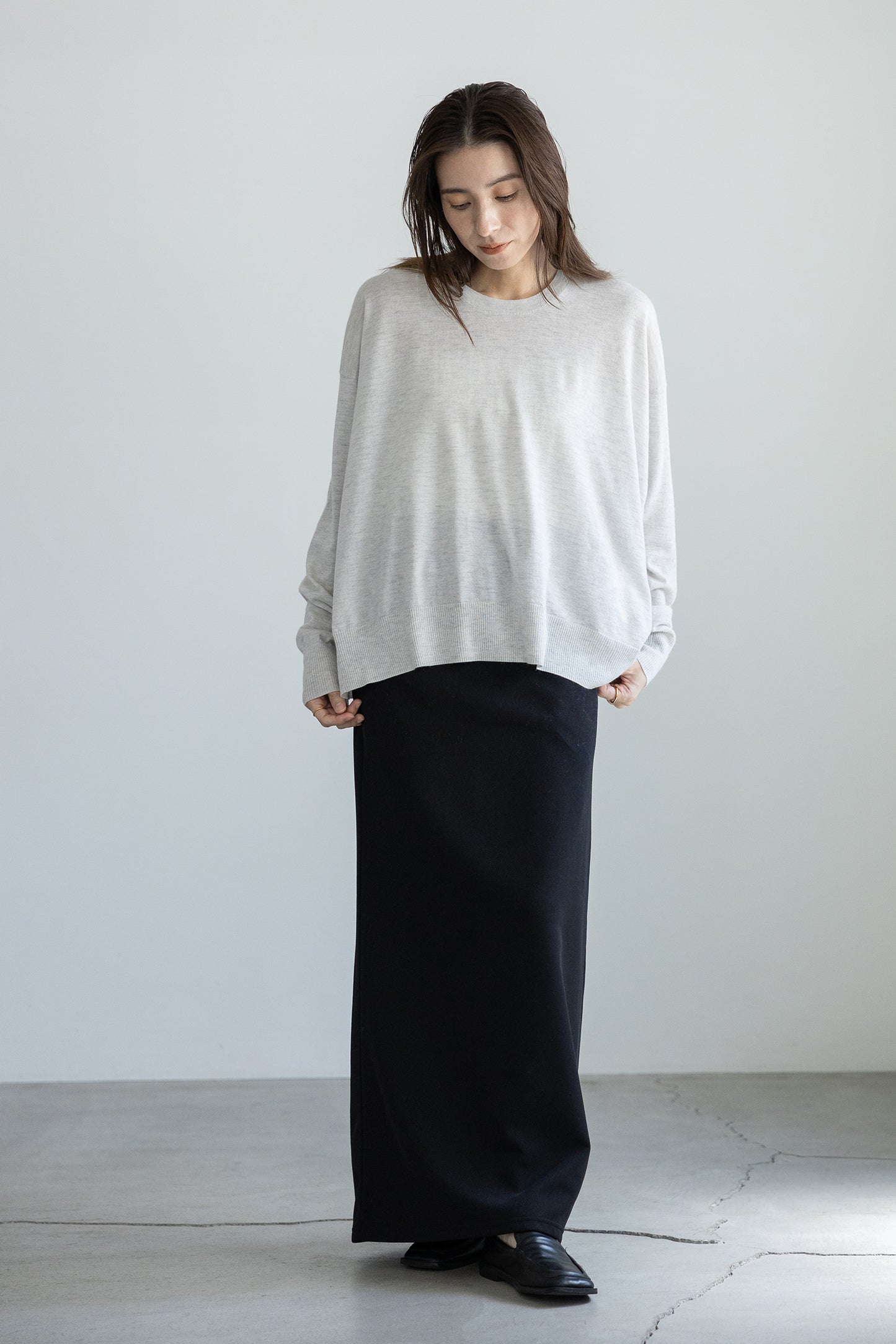 25AW wool raccoon oversize pullover /CT25311