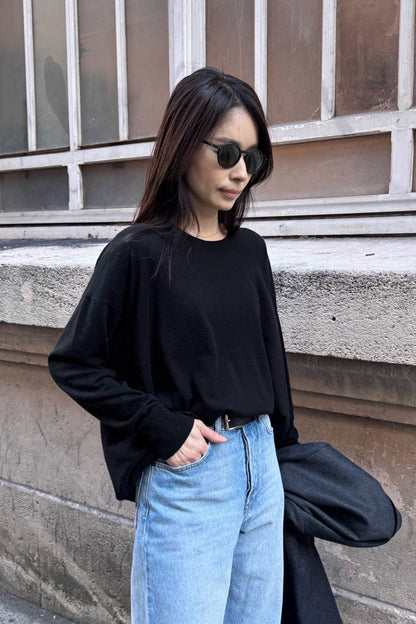 25AW Wool raccoon oversize pullover /CT25311