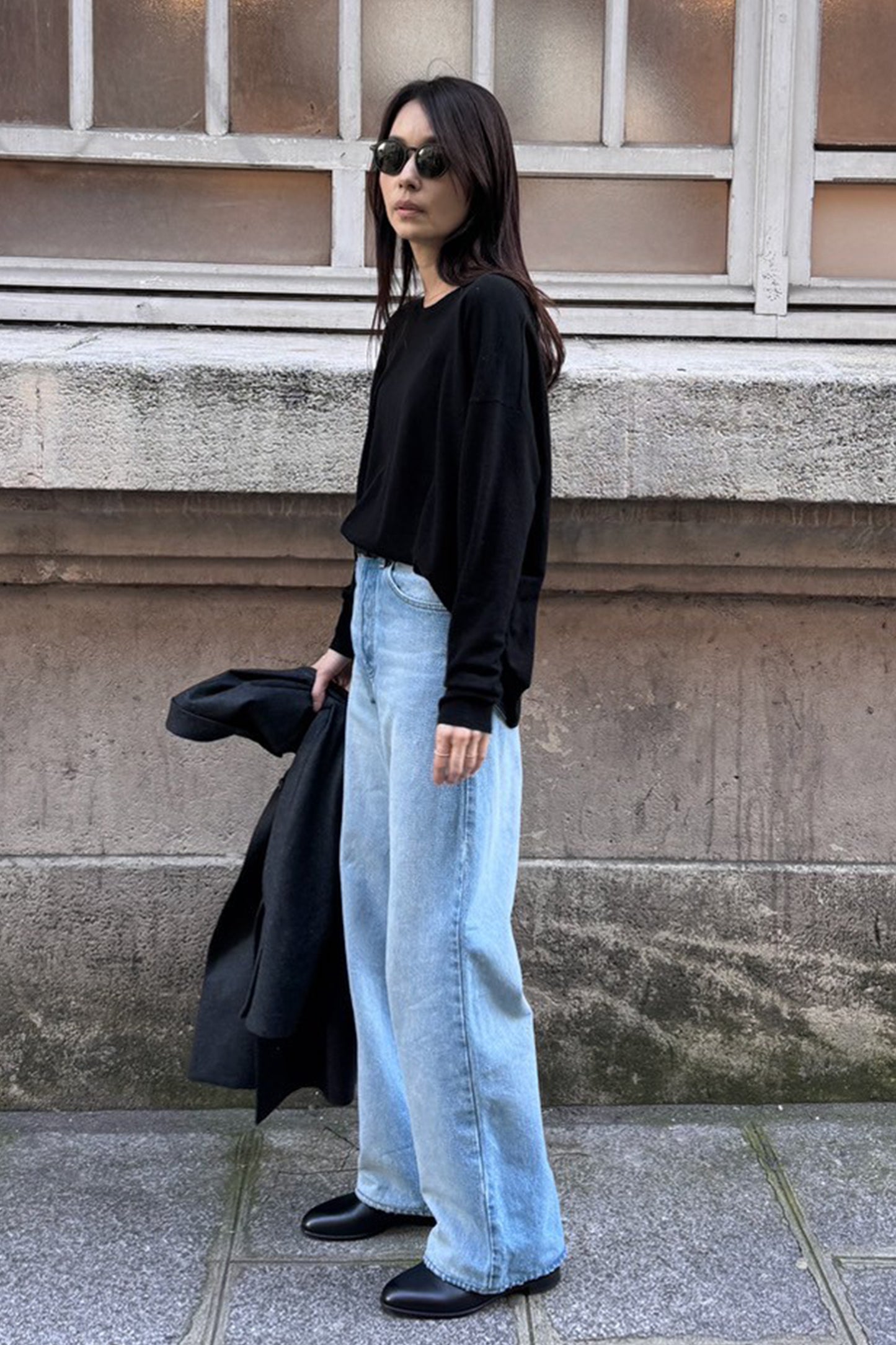 25AW Wool raccoon oversize pullover /CT25311