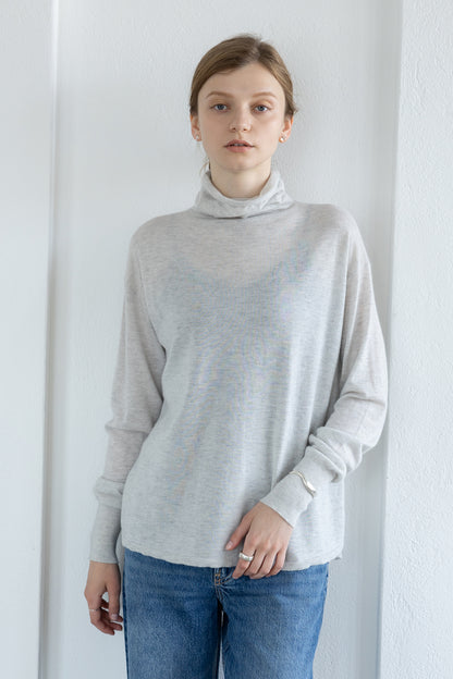25AW Wool raccoon turtleneck pullover /CT25312