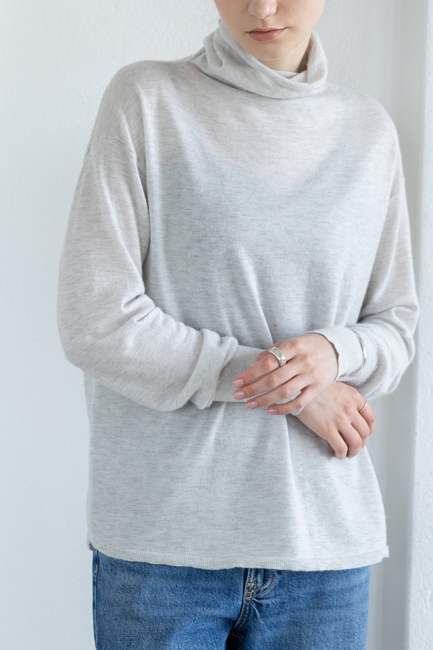 25AW Wool raccoon turtleneck pullover /CT25312