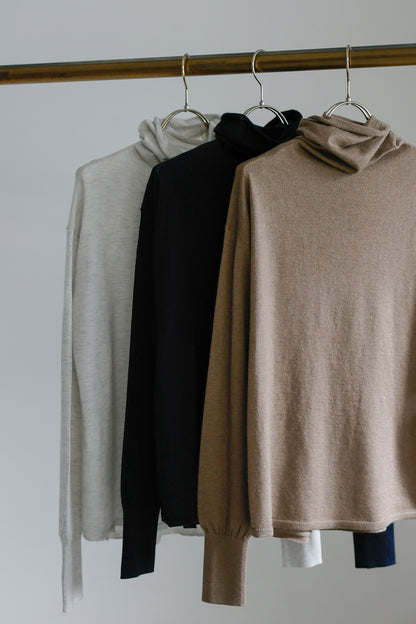 25AW Wool raccoon turtleneck pullover /CT25312