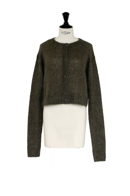25AW Cardigan court en soie mohair /CT25314