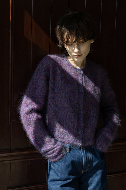 25AW Cardigan court en soie mohair /CT25314