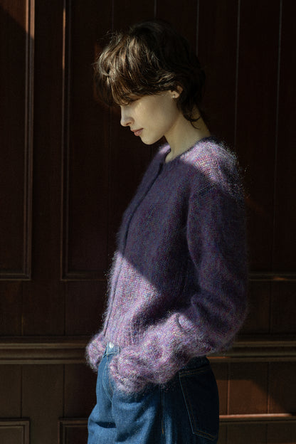 25AW Cardigan court en soie mohair /CT25314