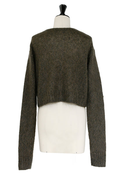 25AW Cardigan court en soie mohair /CT25314