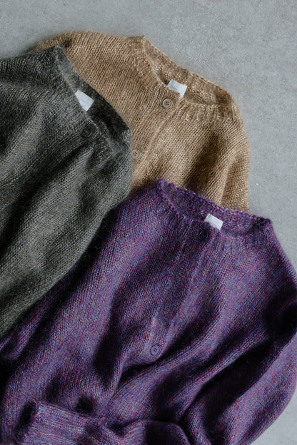 25AW Cardigan court en soie mohair /CT25314