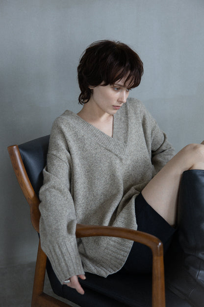 25AW Italy yak wool oversized 2way pullover /CT25317