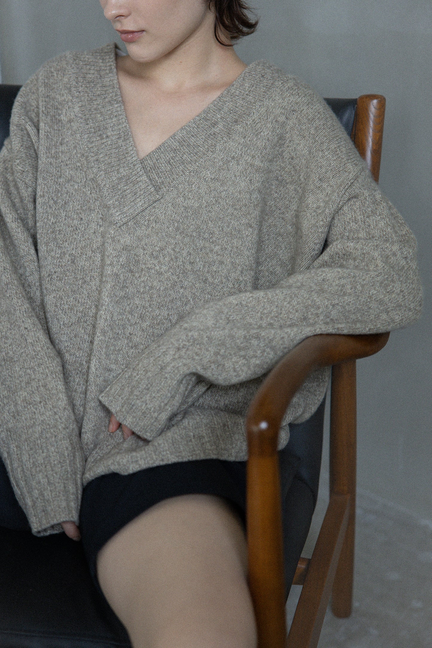 25AW Italy yak wool oversized 2way pullover /CT25317