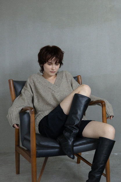 25AW Italy yak wool oversized 2way pullover /CT25317