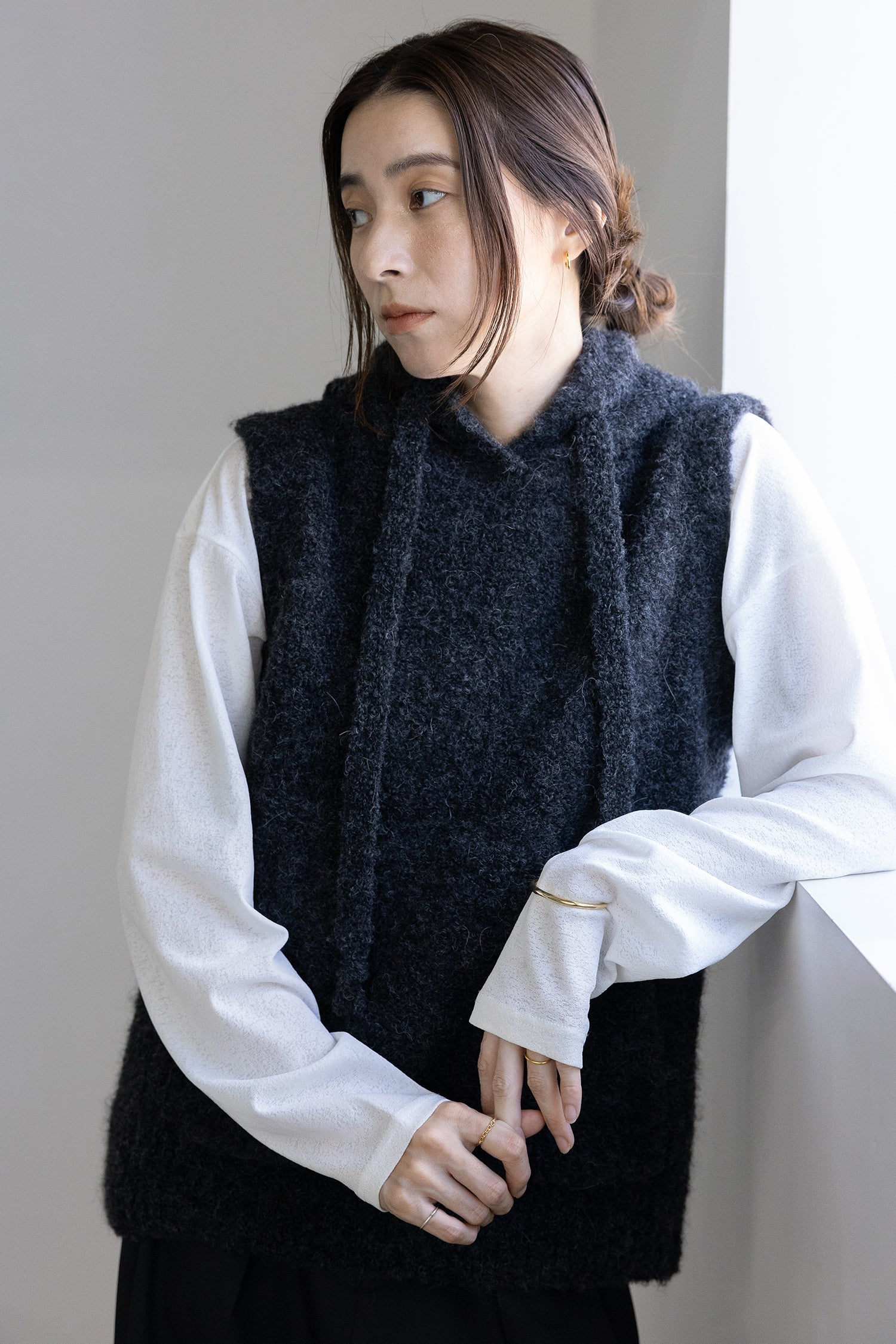 トップス evameva alpaca wool vest 2025AW Evam Eva Alpaca Vest – Atlantic Nantucket
