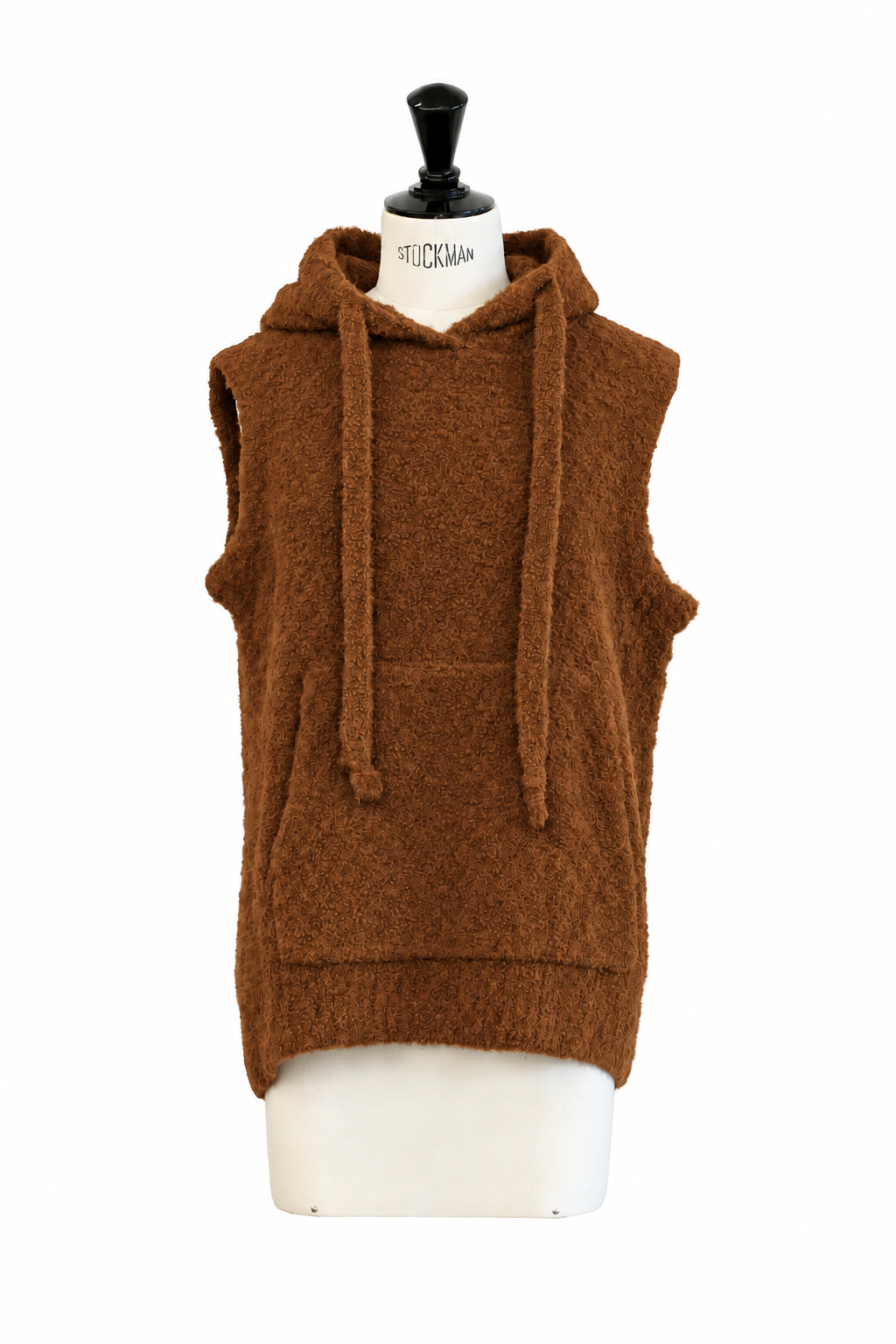 26AW Pull sans manches à capuche en alpaga /CT25318