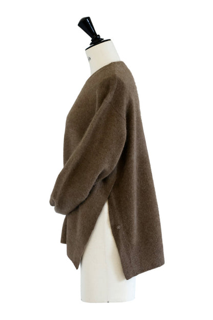 25AW Hamilton wool raccoon side button pullover /CT25320