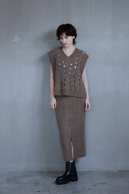 25AW Hamilton wool raccoon skirt /CT25323