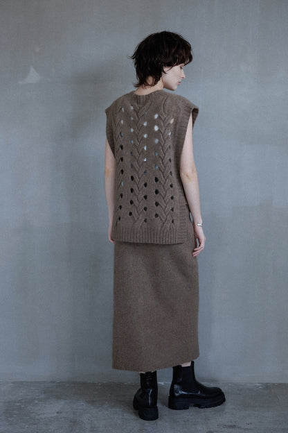 25AW Hamilton wool raccoon skirt /CT25323