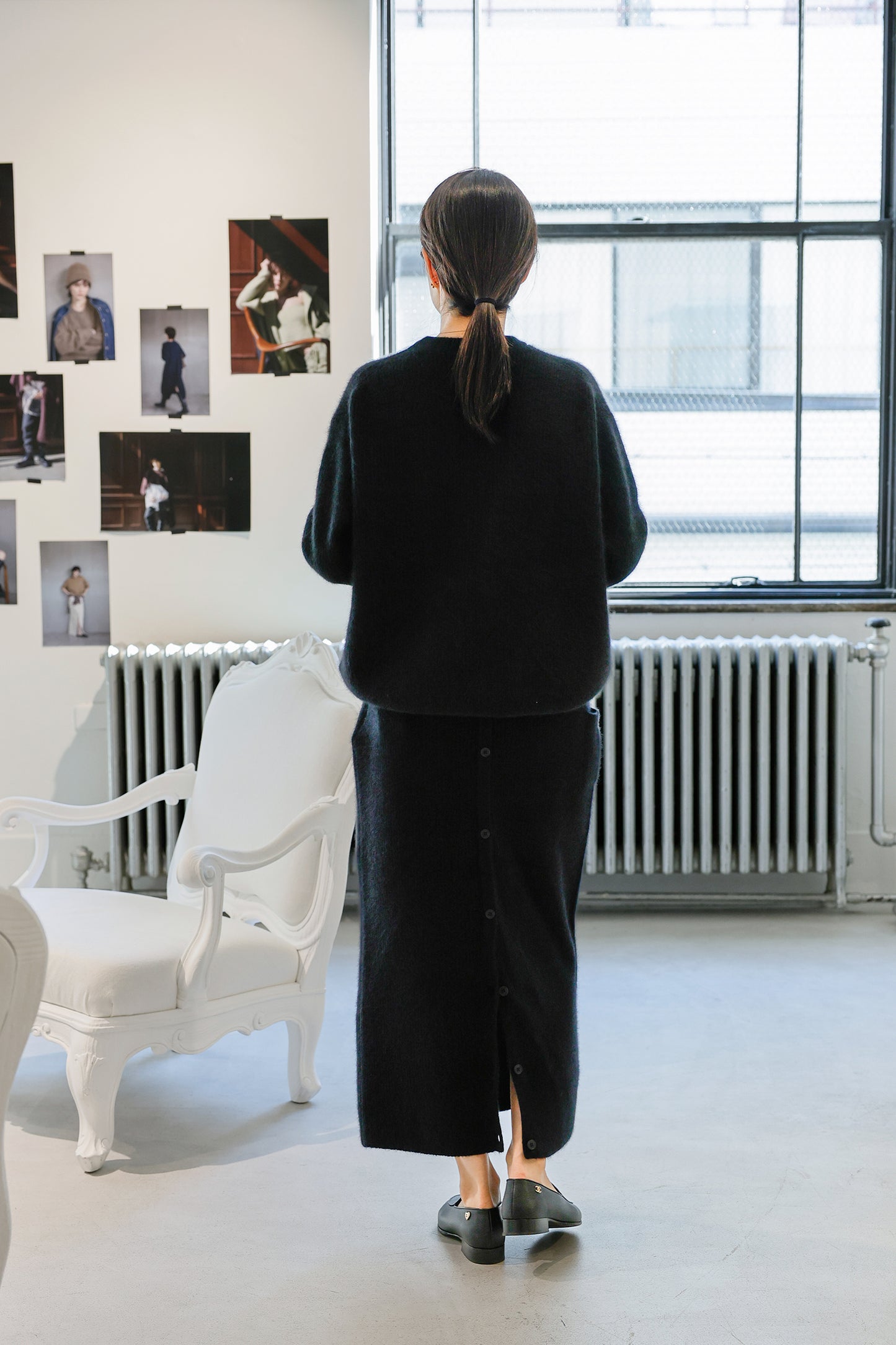 25AW Hamilton wool raccoon skirt /CT25323