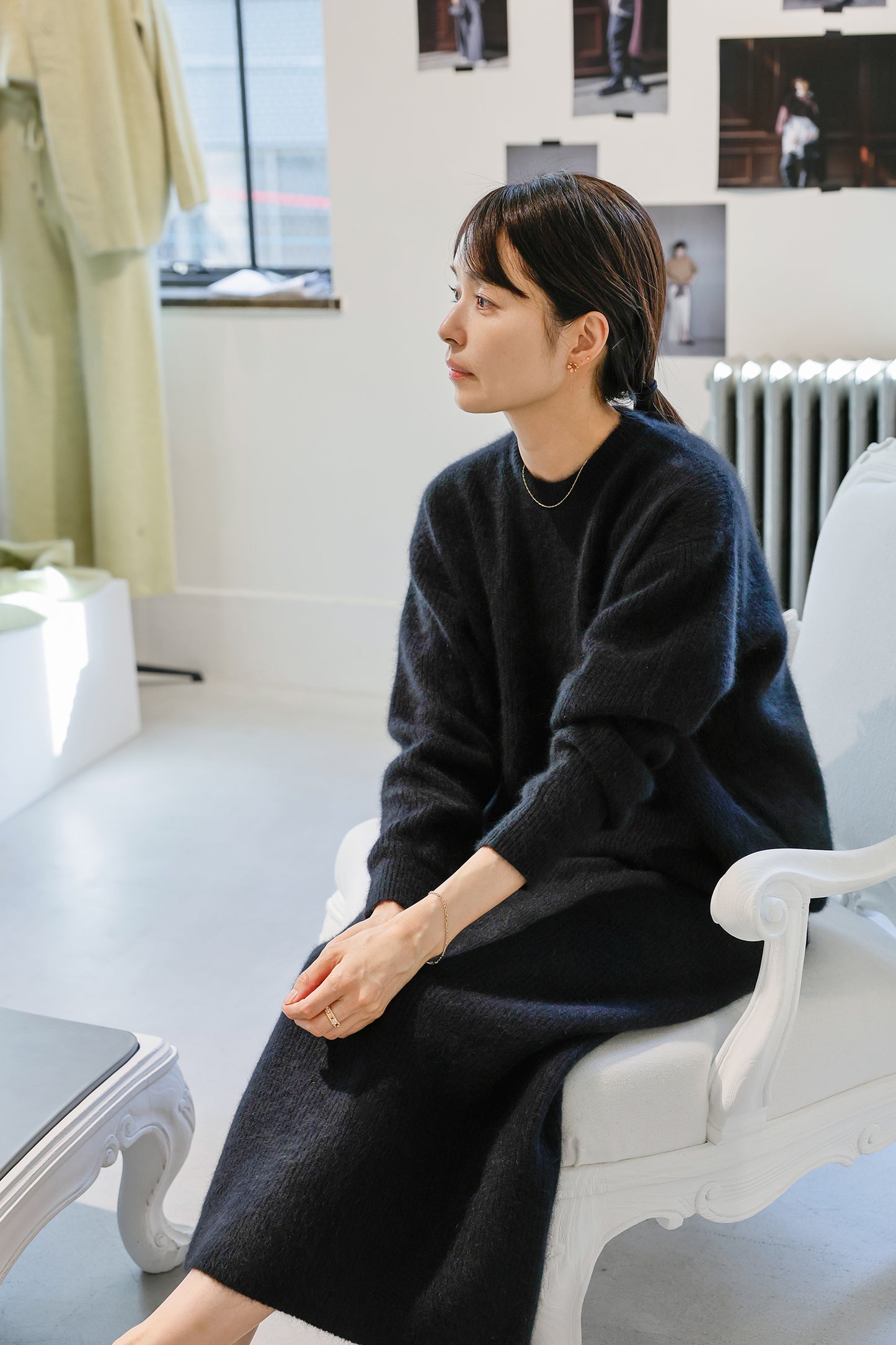 25AW Hamilton wool raccoon skirt /CT25323