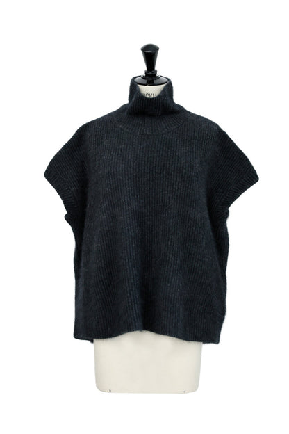 25AW Raccoon-fox turtleneck pullover with half sleeves /CT25326