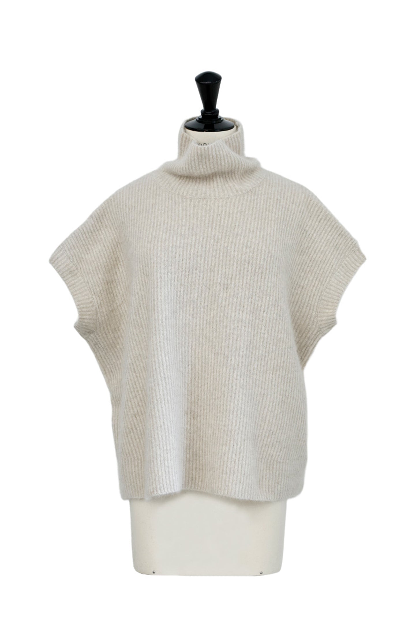 25AW Raccoon-fox turtleneck pullover with half sleeves /CT25326