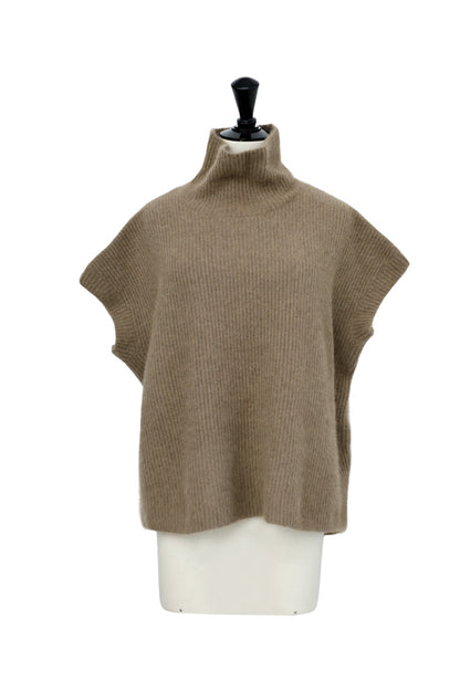 25AW Raccoon-fox turtleneck pullover with half sleeves /CT25326