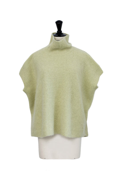 25AW Raccoon-fox turtleneck pullover with half sleeves /CT25326