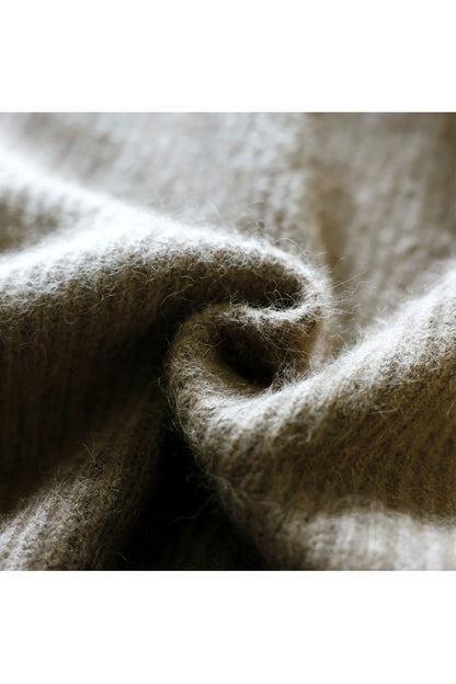 25AW Raccoon-fox turtleneck pullover with half sleeves /CT25326