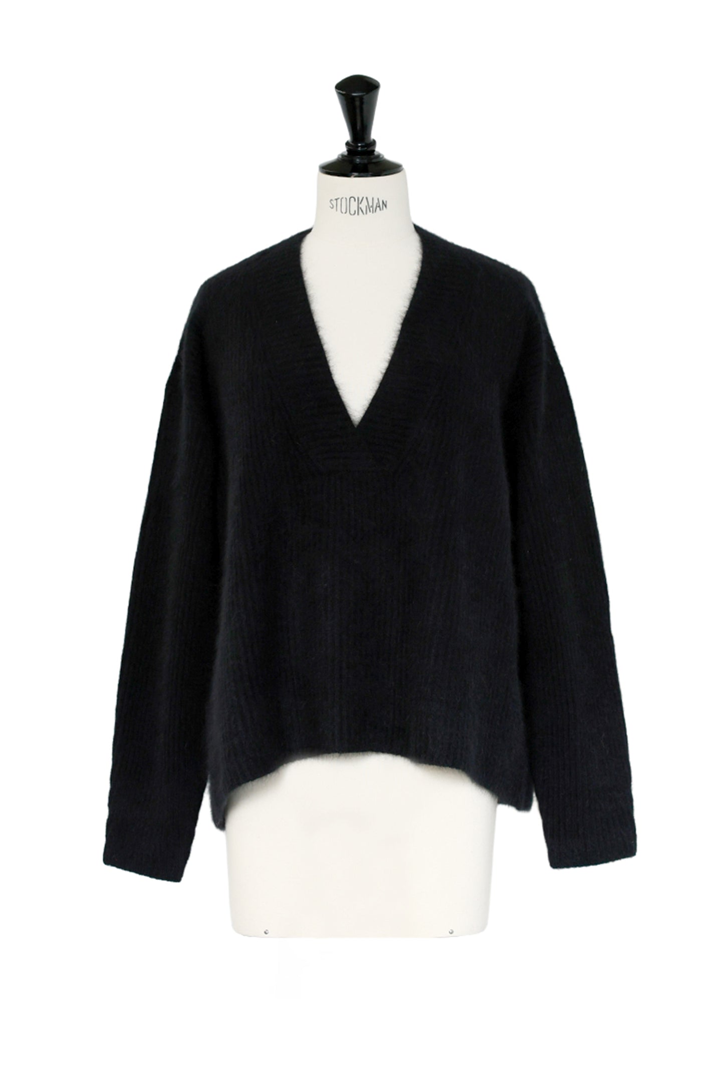 25AW Pull à col en V en raton laveur et renard /CT25327