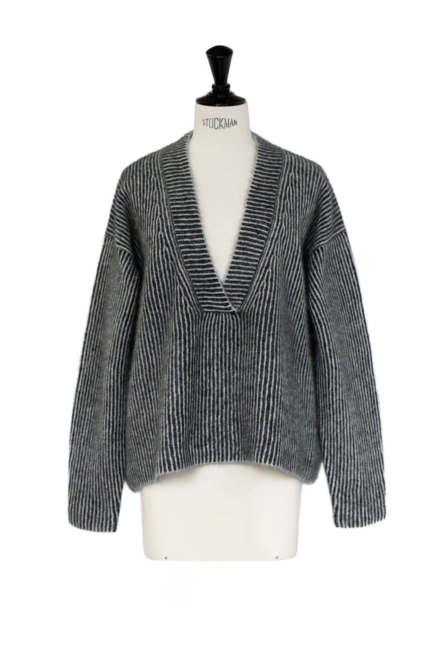 25AW Pull à col en V en raton laveur et renard /CT25327