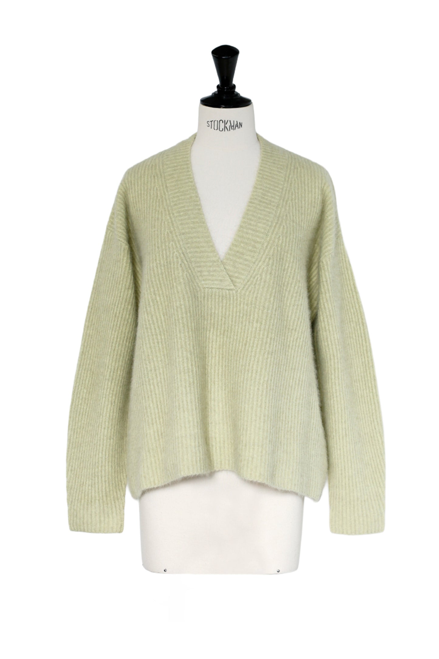 25AW Pull à col en V en raton laveur et renard /CT25327